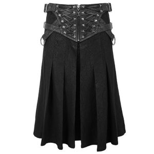 à prix imbattables DEVIL FASHION Jupe Kilt ‘Altaïr’ Noire 35