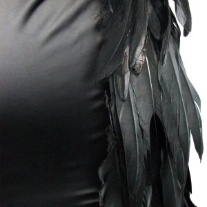 marque pas cher Eva Lady Jupe Sirène ‘Black Feathers’ Noire 38