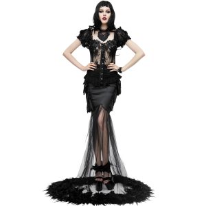 marque pas cher Eva Lady Jupe Sirène ‘Black Feathers’ Noire 24