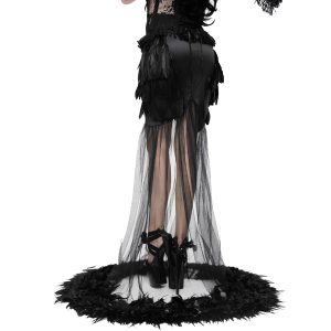 marque pas cher Eva Lady Jupe Sirène ‘Black Feathers’ Noire 28