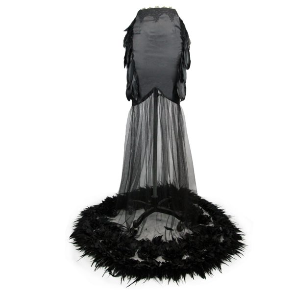 marque pas cher Eva Lady Jupe Sirène ‘Black Feathers’ Noire 9