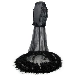 marque pas cher Eva Lady Jupe Sirène ‘Black Feathers’ Noire 36