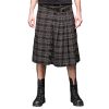 Livraison rapide QUEEN OF DARKNESS Kilt Epais En Tartan Gris 59