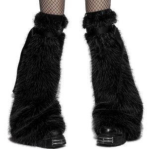 grande qualité PUNK RAVE Leg Warmers ‘Cool Girl’ Noirs 21