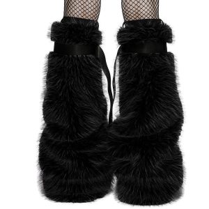 grande qualité PUNK RAVE Leg Warmers ‘Cool Girl’ Noirs 23