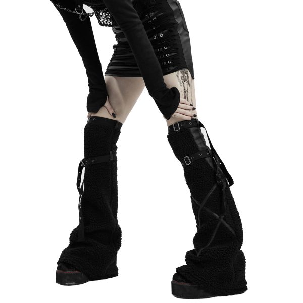 PUNK RAVE Leg Warmers ‘Draconia’ Noirs garantie de qualité 6