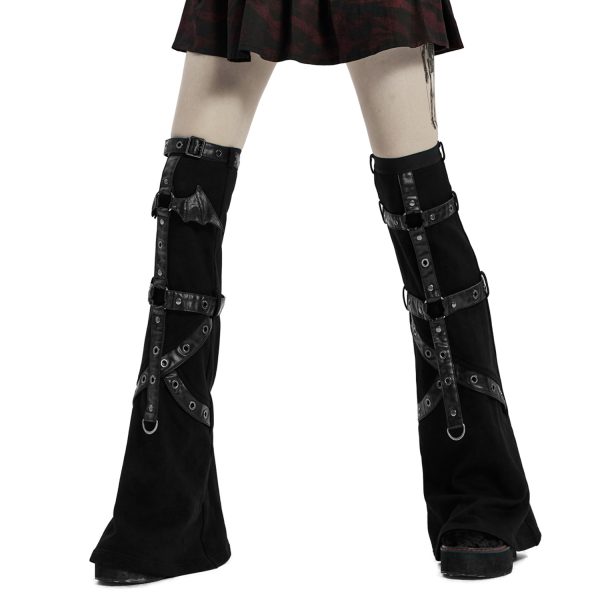 PUNK RAVE Leg Warmers ‘Gehenna’ Noirs mode 1