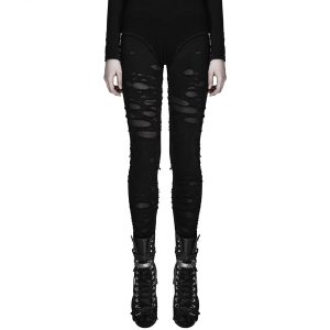 PUNK RAVE Legging ‘Ripped Off’ Noir excellente qualité 21