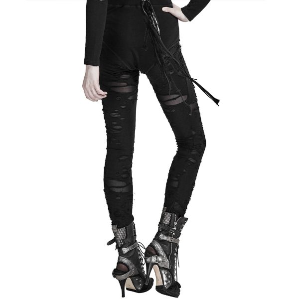 PUNK RAVE Legging ‘Ripped Off’ Noir excellente qualité 7