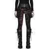 PUNK RAVE Legging ‘Ripped Off’ Rouge REMISE 59