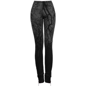 PUNK RAVE Leggings ‘Brocéliande’ Noir Et Gris à prix imbattables 28