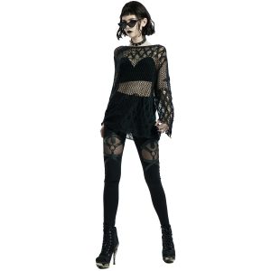 PUNK RAVE Leggings ‘Dark Doll’ Noir soldes en ligne 22