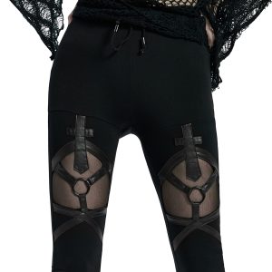 PUNK RAVE Leggings ‘Dark Doll’ Noir soldes en ligne 32