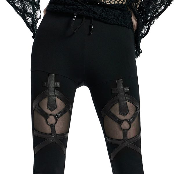 PUNK RAVE Leggings ‘Dark Doll’ Noir soldes en ligne 9