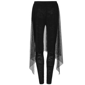 PUNK RAVE Leggings ‘Goth Black Flames’ Noir mode 38