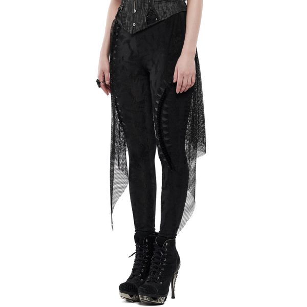 PUNK RAVE Leggings ‘Goth Black Flames’ Noir mode 8