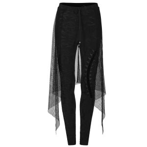 PUNK RAVE Leggings ‘Goth Black Flames’ Noir mode 36