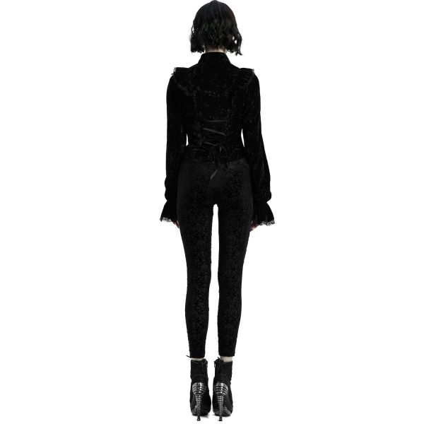 boutiqued pas cher PUNK RAVE Leggings ‘Gothic Retro’ Noir 4