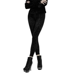 boutiqued pas cher PUNK RAVE Leggings ‘Gothic Retro’ Noir 26