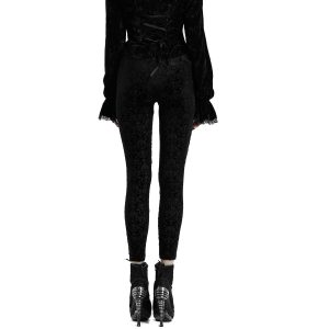 boutiqued pas cher PUNK RAVE Leggings ‘Gothic Retro’ Noir 28