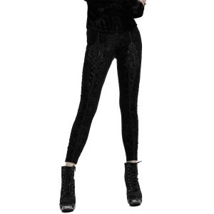 boutiqued pas cher PUNK RAVE Leggings ‘Gothic Retro’ Noir 30