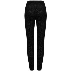 boutiqued pas cher PUNK RAVE Leggings ‘Gothic Retro’ Noir 34