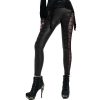 Meilleur Prix PUNK RAVE Leggings ‘Hecate’ Noir Et Bordeaux 56