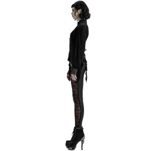 Meilleur Prix PUNK RAVE Leggings ‘Hecate’ Noir Et Bordeaux 26