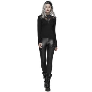 PUNK RAVE Leggings ‘Nebulos’ Noir Meilleur Prix Garanti 20