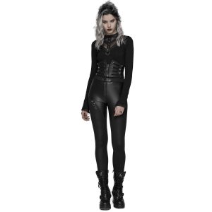 PUNK RAVE Leggings ‘Nebulos’ Noir Meilleur Prix Garanti 26