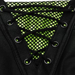 en ligne vente PUNK RAVE Leggings ‘Punk Stretch’ Noir Et Vert 45