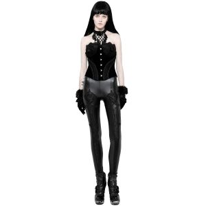 PUNK RAVE Leggings ‘Soiree Gothic’ Noir fashion pas cher 20