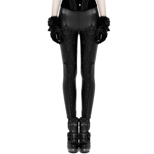 PUNK RAVE Leggings ‘Soiree Gothic’ Noir fashion pas cher 28