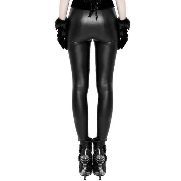 PUNK RAVE Leggings ‘Soiree Gothic’ Noir fashion pas cher 8