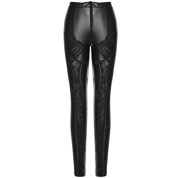 PUNK RAVE Leggings ‘Soiree Gothic’ Noir fashion pas cher 10