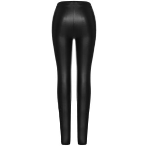 PUNK RAVE Leggings ‘Soiree Gothic’ Noir fashion pas cher 36