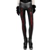 PUNK RAVE Leggings ‘Soiree Gothic’ Noir Et Rouge vente pas cher 46