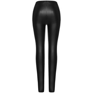 PUNK RAVE Leggings ‘Soiree Gothic’ Noir Et Rouge vente pas cher 36