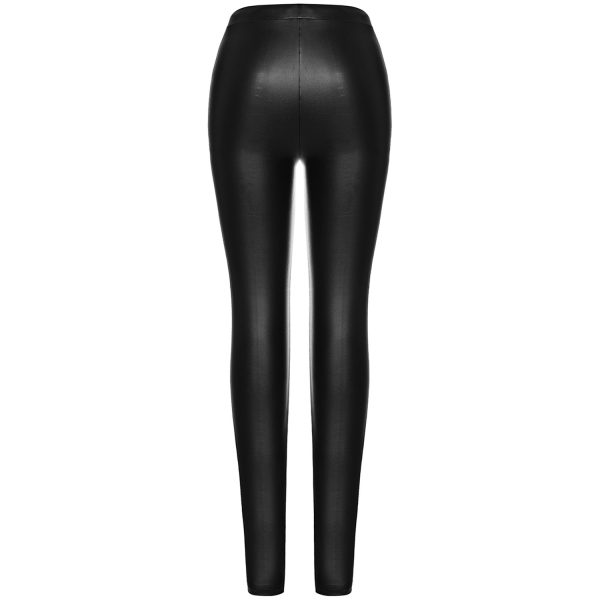 PUNK RAVE Leggings ‘Soiree Gothic’ Noir Et Rouge vente pas cher 11