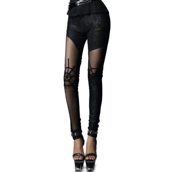 PUNK RAVE Leggings ‘Spiderella’ Noir soldes luxe 1