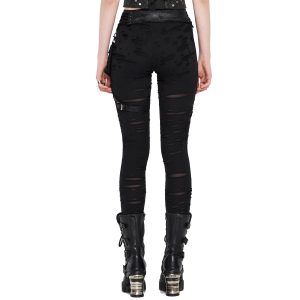 PUNK RAVE Leggings ‘Terror’ Noir pas cher 25