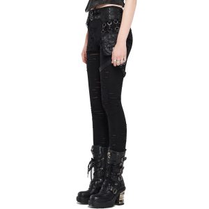 PUNK RAVE Leggings ‘Terror’ Noir pas cher 27