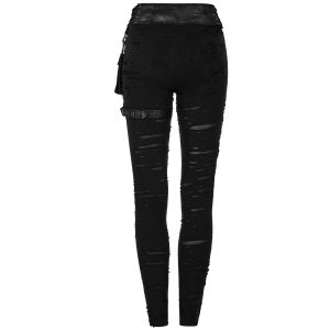 PUNK RAVE Leggings ‘Terror’ Noir pas cher 31