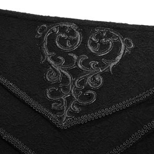 PUNK RAVE Long Kilt ‘Asmodey’ En Jacquard Noir soldes magasin 40