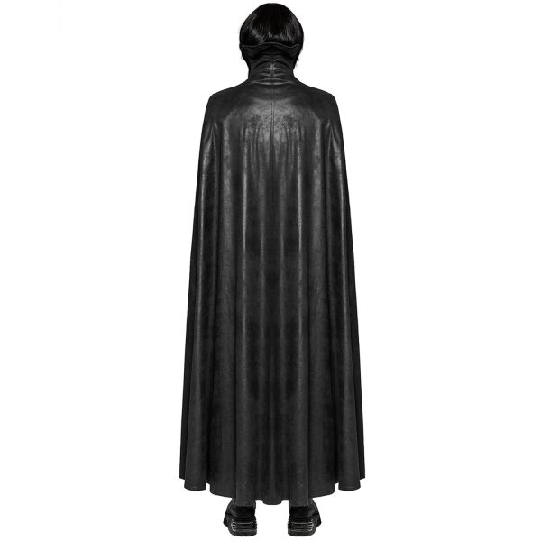 Les achats en ligne PUNK RAVE Long Manteau Cape Gothique ‘Vampyr’ Noir 4