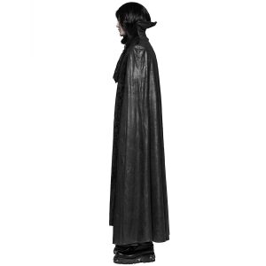 Les achats en ligne PUNK RAVE Long Manteau Cape Gothique ‘Vampyr’ Noir 21