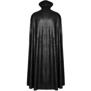 Les achats en ligne PUNK RAVE Long Manteau Cape Gothique ‘Vampyr’ Noir 29