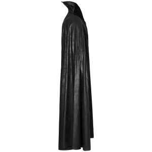 Les achats en ligne PUNK RAVE Long Manteau Cape Gothique ‘Vampyr’ Noir 31