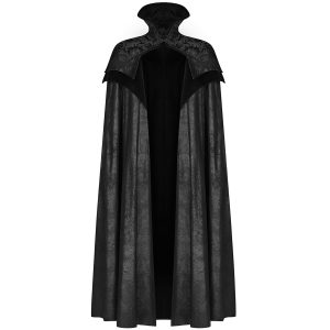 PUNK RAVE Long Manteau Cape Gothique Victorien ‘Illuminati’ Noir magasin en ligne france 26