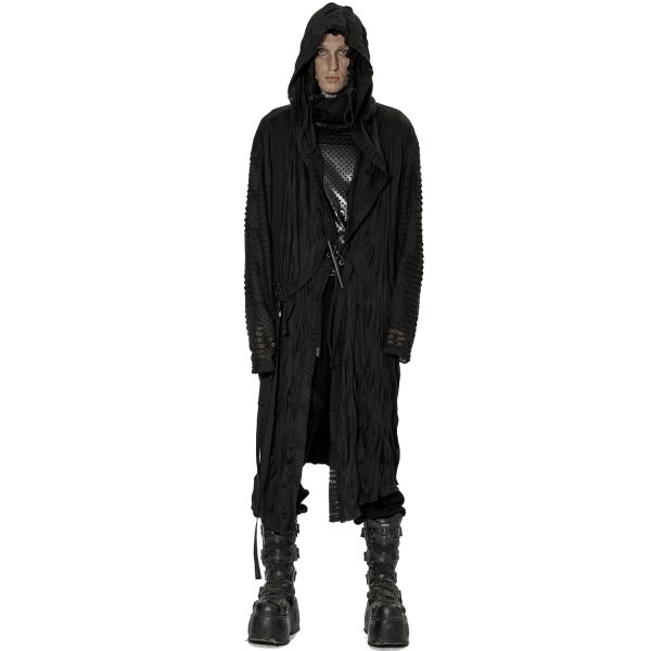 Prix très abordable PUNK RAVE Long Manteau ‘Lycidas’ Noir 3